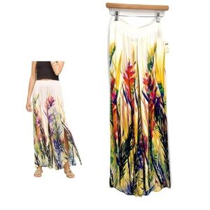 Anthropologie Pull on Water Garden Brushstroke Beach Pants Size XS NWT
